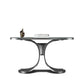 Glam Free Form Console Accent Table with Stainless Steel Bracket for Hall