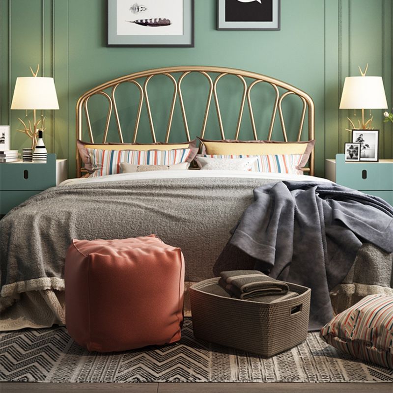 Metalen glamour open frame bed 45 "lang standaardbed met hoofdeinde