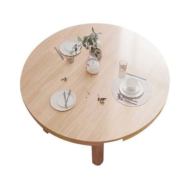 Contemporary Extendable Solid Wood Dining Table Kitchen Standard Dining Table with 4 Legs Base Clearhalo ' dining_table' 'Dining Tables & Seating' 'Dining Tables' 'furn' 'furn_dining_table' 'Furniture' 'furniture_dining_table' 'Kitchen & Dining Furniture' 'kitchen&dining_furn' 'kitchen' 'kitchen_dining_table' 1200x1200_bf3a6b84-6445-434b-a31f-811a2e535b68