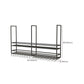 Metal Hanging Wine Glass Rack Modern Black Wine Holder with Shelves