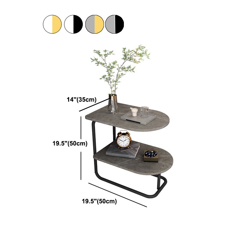 Glam 20 '' Metal Tall Night Tischstein Steintisch Open Storage Accent Tisch Nachttisch mit Beinen