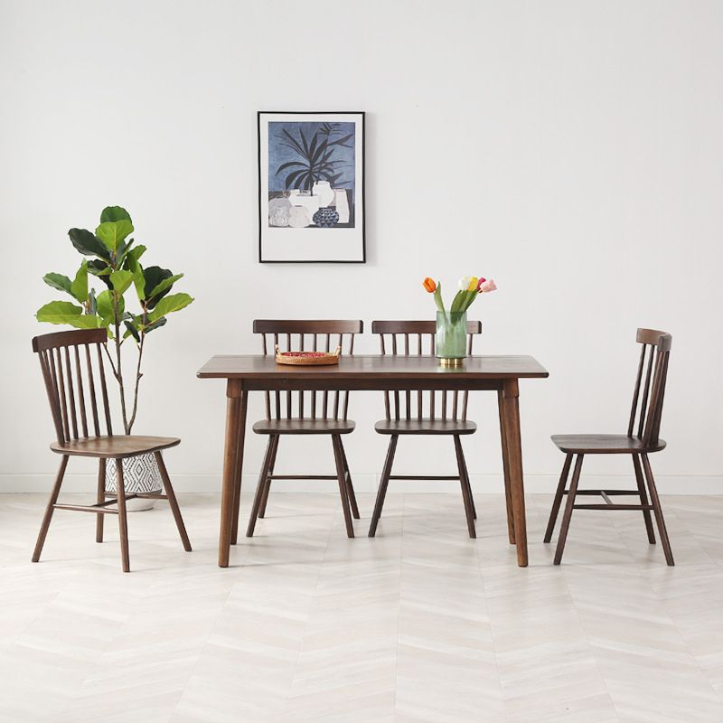 Rectangle White Oak Solid Wood Table Foldable Dining Table with 4 Legs for Restaurant Clearhalo ' dining_table' 'Dining Tables & Seating' 'Dining Tables' 'furn' 'furn_dining_table' 'Furniture' 'furniture_dining_table' 'Kitchen & Dining Furniture' 'kitchen&dining_furn' 'kitchen' 'kitchen_dining_table' 1200x1200_bf3b1783-fc63-454f-bf03-7f28b3042b4c