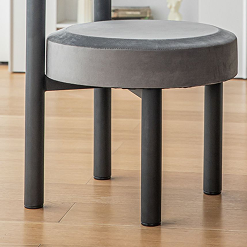 Contemporary Velvet Dining Chair Metal Dining Armless Chair for Restaurant Use Clearhalo ' kitchen&dining_furn' 'Dining Chairs' 'Dining Tables & Seating' 'dining_chair' 'furn' 'furn_dining_chair' 'Furniture' 'furniture_dining_chair' 'Kitchen & Dining Furniture' 'kitchen' 1200x1200_bf3b4136-0300-4d93-a034-21cb009009fe