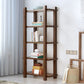 Modern Style Open Back Bookshelf Solid Wood Bookcase for Home