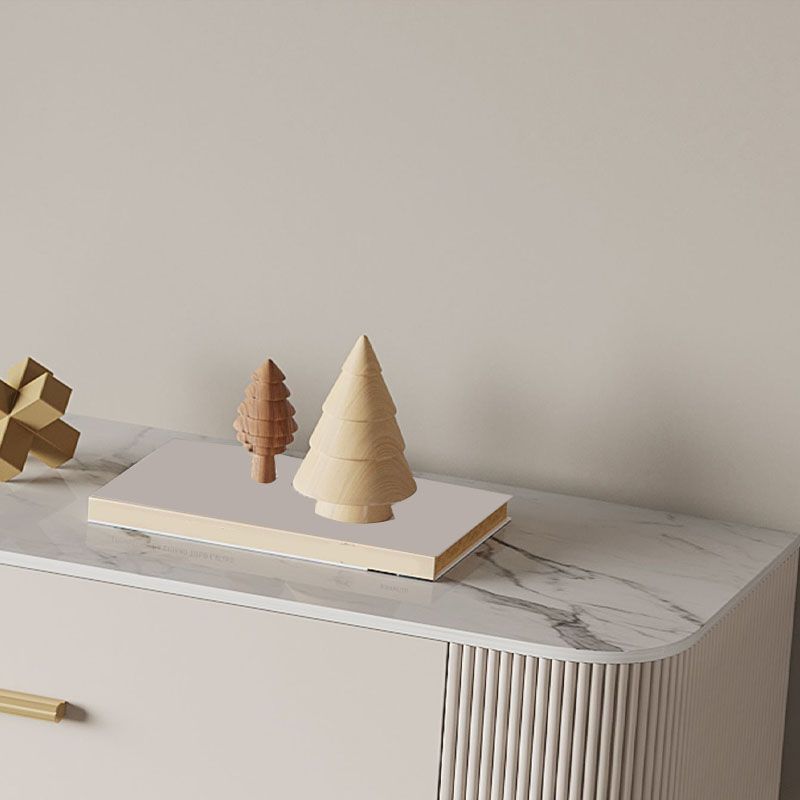 Glam Meuble TV Console de rangement fermée avec 2 tiroirs