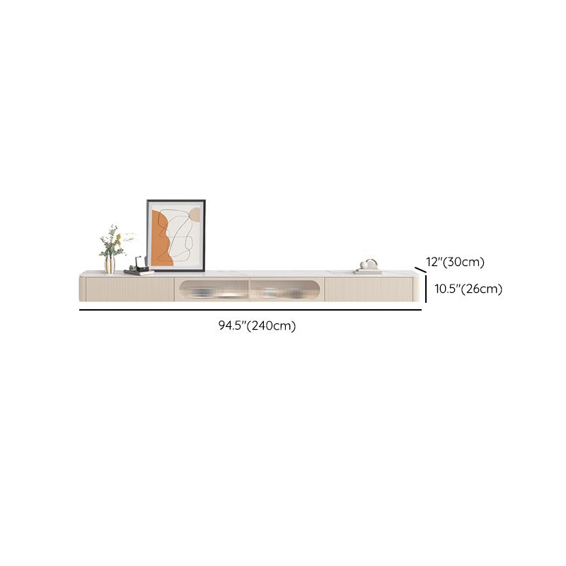 Console multimediale contemporanea Porta TV Console TV in pietra con cassetti