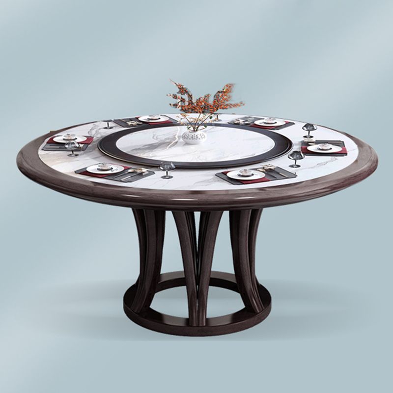 Rubberwood Frame Dinette Table Traditional Round Indoor Dining Table Clearhalo 'Dining Tables & Seating' 'Dining Tables' 'dining_table' 'furn' 'furn_dining_table' 'Furniture' 'Kitchen & Dining Furniture' 1200x1200_bf407108-c090-40c5-a4be-f6733c8caca1