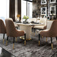 Glam Marble Rectangle Shape Dining Table Standard Kitchen Dining Table with Pedestal Base Clearhalo ' dining_table' 'Dining Tables & Seating' 'Dining Tables' 'furn' 'furn_dining_table' 'Furniture' 'furniture_dining_table' 'Kitchen & Dining Furniture' 'kitchen&dining_furn' 'kitchen' 'kitchen_dining_table' 1200x1200_bf41c5aa-24af-425b-843d-d1087ccdc824