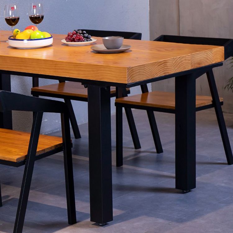 1/5 Pcs Metal Industrial Dining Room Set with Pine Wood Top Table Dinette Set Clearhalo 'Dining Room Sets' 'Dining Tables & Seating' 'dining_room_set' 'furn' 'furn_dining_room_set' 'Furniture' 'furniture_dining_room_set' 'Kitchen & Dining Furniture' 'kitchen&dining_furn' 'kitchen' 1200x1200_bf4249a5-bf32-4cfb-9ab0-df817a530e12