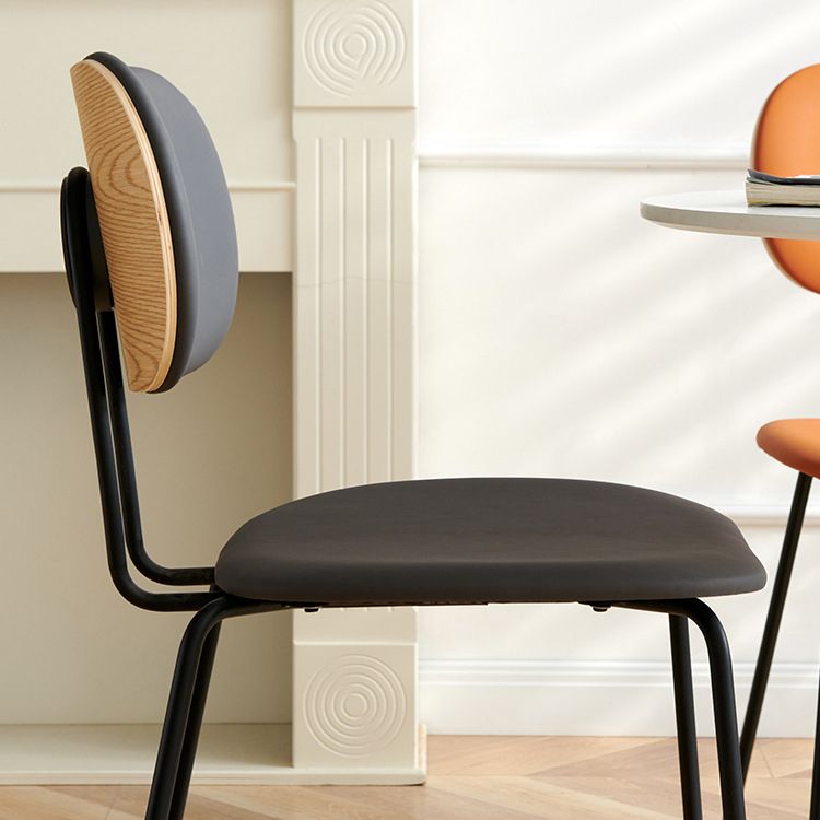 Industrial Style Matte Finish Metal Side Chair Open Back Dining Side Chair Clearhalo ' kitchen&dining_furn' 'Dining Chairs' 'Dining Tables & Seating' 'dining_chair' 'Furniture' 'furniture_dining_chair' 'Kitchen & Dining Furniture' 'kitchen' 1200x1200_bf44819e-b415-4a73-86a3-ea3351770b4c