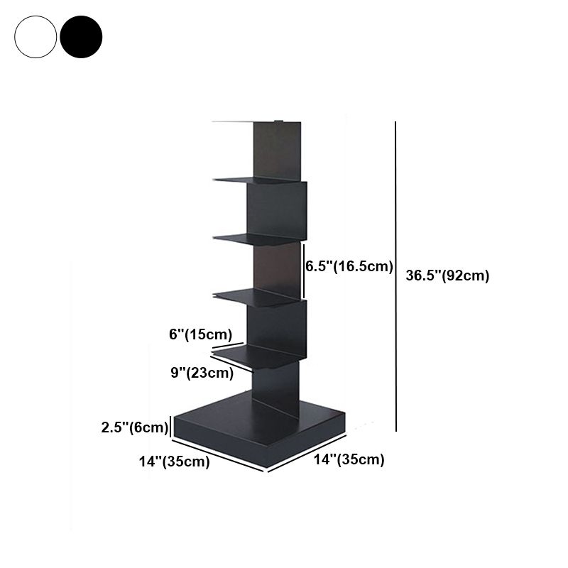 Contemporary Corner Bookshelf Closed Back Iron Vertical Bookcase Clearhalo 'Bookcases' 'furn' 'furn_bookcases' 'Furniture' 'furniture_bookcases' 'Office Furniture' 1200x1200_bf44e1af-6156-4bde-9694-e459d2288348