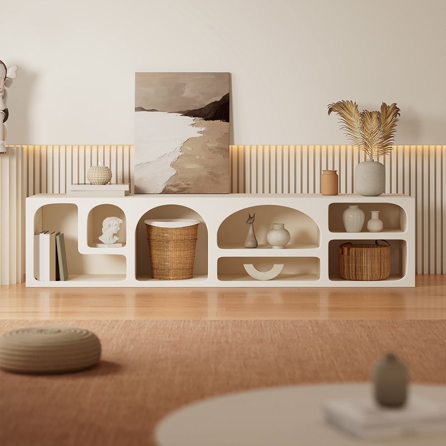 Zeitgenössische TV -Medienkonsole Holz TV Standstand Konsole für Wohnzimmer