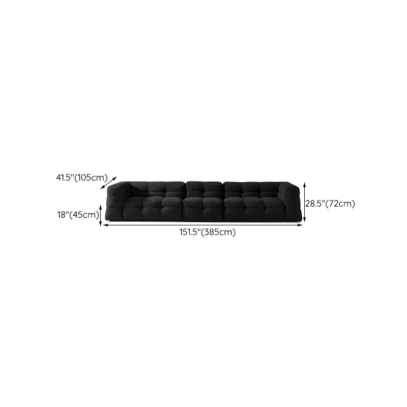 Contemporain 41,3 "D Laine canapé biscuit arrière Sofa tissu de smoking