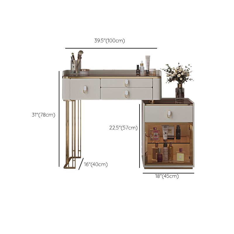 Vanity Mirroring Dolding sgabelli set di vetro Topt Makeup Vanity