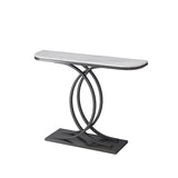 Table de consola de media luna glamera mesa de sofá de consola de hierro para hall