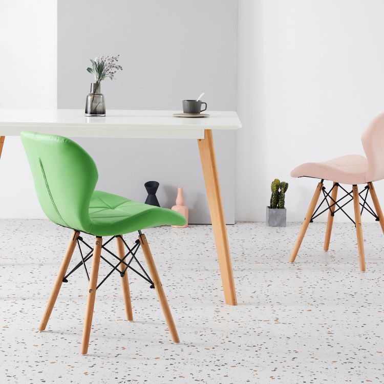 Home Contemporary Side Chair Wingback Upholstered Wood Dining Room Chair Clearhalo ' kitchen&dining_furn' 'Dining Chairs' 'Dining Tables & Seating' 'dining_chair' 'Furniture' 'furniture_dining_chair' 'Kitchen & Dining Furniture' 'kitchen' 1200x1200_bf487665-76ae-4611-a482-c2d019941a88