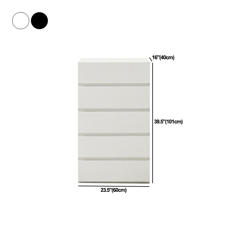 Weiße / schwarze Aufbewahrungstruhe 16 "W vertikale Dessouskiste für Schlafzimmer