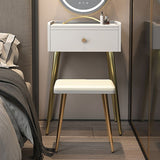 Tavolo da trucco rettangolare Top Vanity - Tavolo da trucco bianco/grigio alto 30,7 "