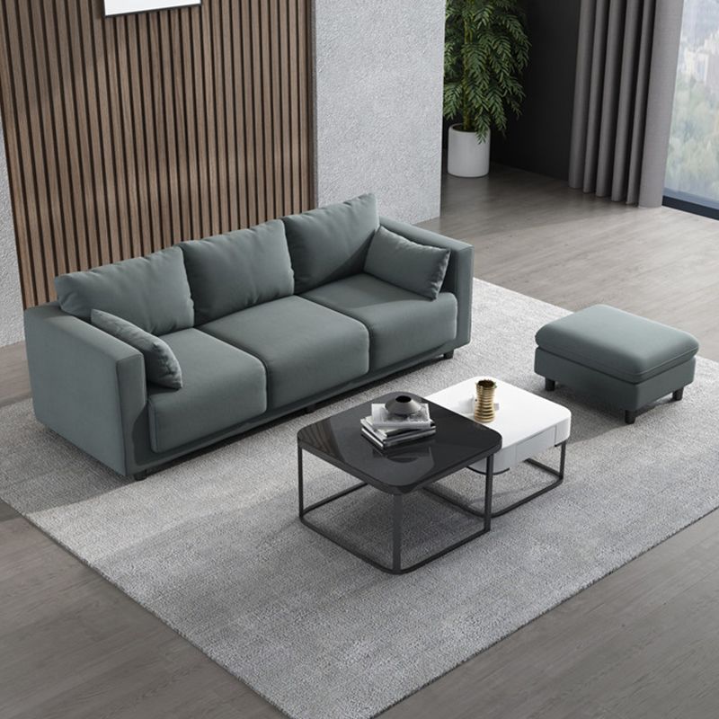 Contemporary Tuxedo Arm Standard Sofa with Bolster Pillows for Living Room, Apartment Clearhalo 'furn' 'furn_sofas' 'Furniture' 'furniture_sofas' 'kitchen' 'kitchen_sofas' 'Living Room Furniture' 'Sofa' 'sofas' 1200x1200_bf4cb078-4a56-4d3f-8593-78bfb36b9764