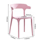 Modern Plastic Open Back Dining Side Chair 30"H Dining Chair for Restaurant Bedroom Clearhalo ' kitchen&dining_furn' 'Dining Chairs' 'Dining Tables & Seating' 'dining_chair' 'furn' 'furn_dining_chair' 'Furniture' 'furniture_dining_chair' 'Kitchen & Dining Furniture' 'kitchen' 1200x1200_bf4d24c1-5d3e-4662-99f2-13317449d7f4
