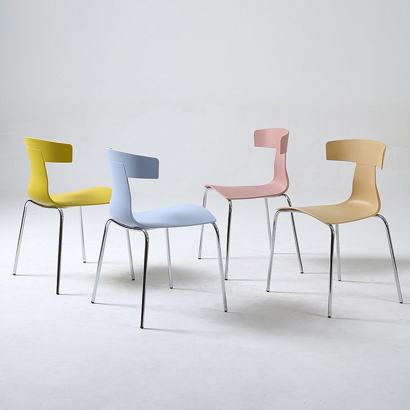 Contemporary Style Metal Chair Set Slat Back Side Kitchen Dining Chair Clearhalo ' kitchen&dining_furn' 'Dining Chairs' 'Dining Tables & Seating' 'dining_chair' 'furn' 'furn_dining_chair' 'Furniture' 'furniture_dining_chair' 'Kitchen & Dining Furniture' 'kitchen' 1200x1200_bf4e092d-b135-4d21-ae48-51045e1dd803