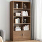 Modern Style Bookshelf Closed Back Wood Bookcase with Doors for Home Office
