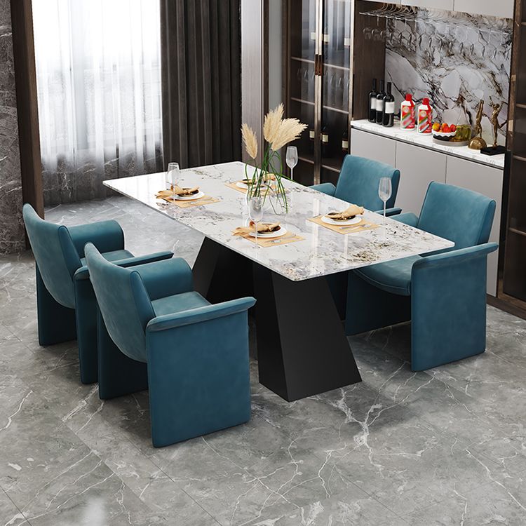 Nordic 1/5 Pieces Dining Set Rectangle Stone Dining Table for Kitchen Dining Room Clearhalo 'Dining Room Sets' 'Dining Tables & Seating' 'dining_room_set' 'furn' 'furn_dining_room_set' 'Furniture' 'Kitchen & Dining Furniture' 1200x1200_bf50ecc0-a5f4-47d0-8900-600ac7d2ac78