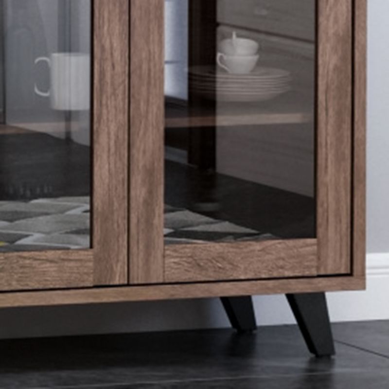 Sideboard in legno ingegnerizzato laterale contemporaneo marrone per sala da pranzo