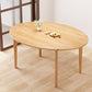 Contemporary Drop-Leaf Dining Table Rubberwood Solid Wood Table with 4 Legs Clearhalo ' dining_table' 'Dining Tables & Seating' 'Dining Tables' 'furn' 'furn_dining_table' 'Furniture' 'furniture_dining_table' 'Kitchen & Dining Furniture' 'kitchen&dining_furn' 'kitchen' 'kitchen_dining_table' 1200x1200_bf51131b-516f-4e9f-a4d4-935990663db0