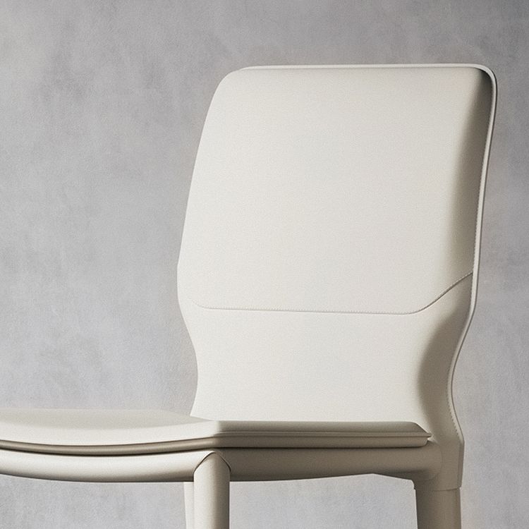 Contemporary Armless Solid Back Side Chairs Leather Dining Chairs Clearhalo ' kitchen&dining_furn' 'Dining Chairs' 'Dining Tables & Seating' 'dining_chair' 'furn' 'furn_dining_chair' 'Furniture' 'furniture_dining_chair' 'Kitchen & Dining Furniture' 'kitchen' 1200x1200_bf517cb0-e7cf-4589-a559-9448a8ca0ab4