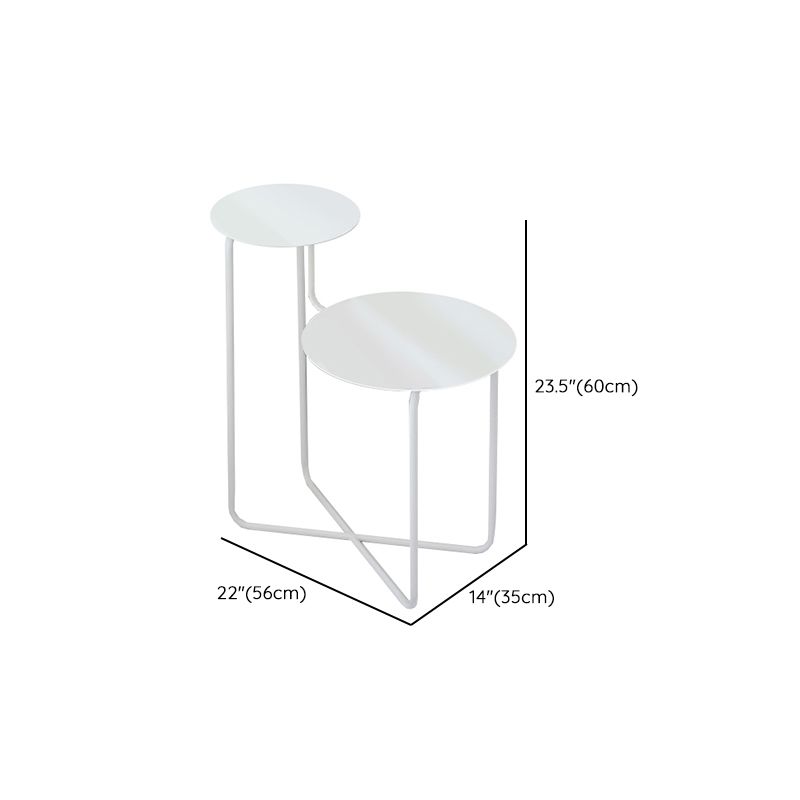 Zeitgenössischer Metall am Nachttisch am Nachttisch