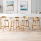 Scandinavian Milk Tea Shop Rubberwood Stool Matte Finish Upholstered Bar Stools Clearhalo 'Bar Furniture' 'Bar Stools' 'bar_stools' 'furn' 'furn_bar_stools' 'Furniture' 'furniture_bar_stools' 'Kitchen & Dining Furniture' 1200x1200_bf51dc15-f1c1-437e-9216-50d090cb6f42