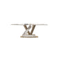 Glam Rectangle Dining Table Sintered Stone Table with Metal Legs for Kitchen Clearhalo 'Dining Tables & Seating' 'Dining Tables' 'dining_table' 'furn' 'furn_dining_table' 'Furniture' 'Kitchen & Dining Furniture' 1200x1200_bf53777f-af23-4ecd-b3f2-a2e6163e10fd