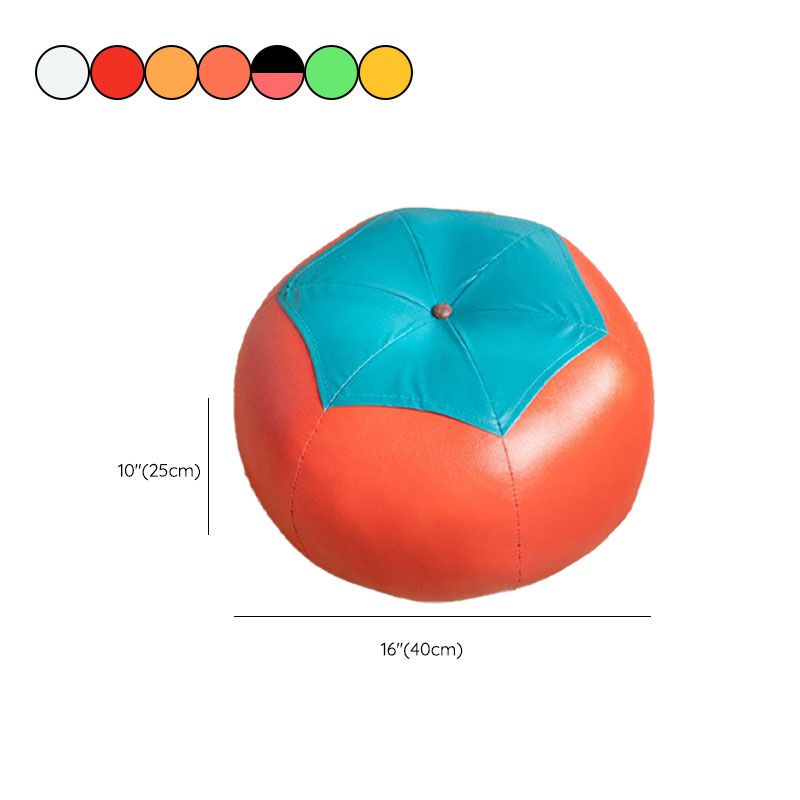 Modern Pouf Ottoman PU Leather Upholstered Geometric Print Spherical Ottoman Clearhalo 'furn' 'furn_ottomans_poufs' 'Furniture' 'Living Room Furniture' 'Ottomans & Poufs' 'ottomans_poufs' 1200x1200_bf54bc87-c9e0-464e-8fa1-bed57e40be1b