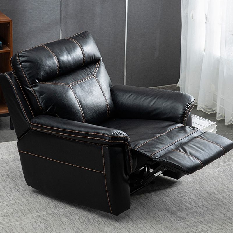 Contemporary Home Theater Recliner No Motion Manual-Push Botton Indoor Clearhalo 'Chairs & Seating' 'furn' 'furn_recliners' 'Furniture' 'Living Room Furniture' 'Recliners' 1200x1200_bf54ed91-c13f-4016-a0d8-1f87293fe367