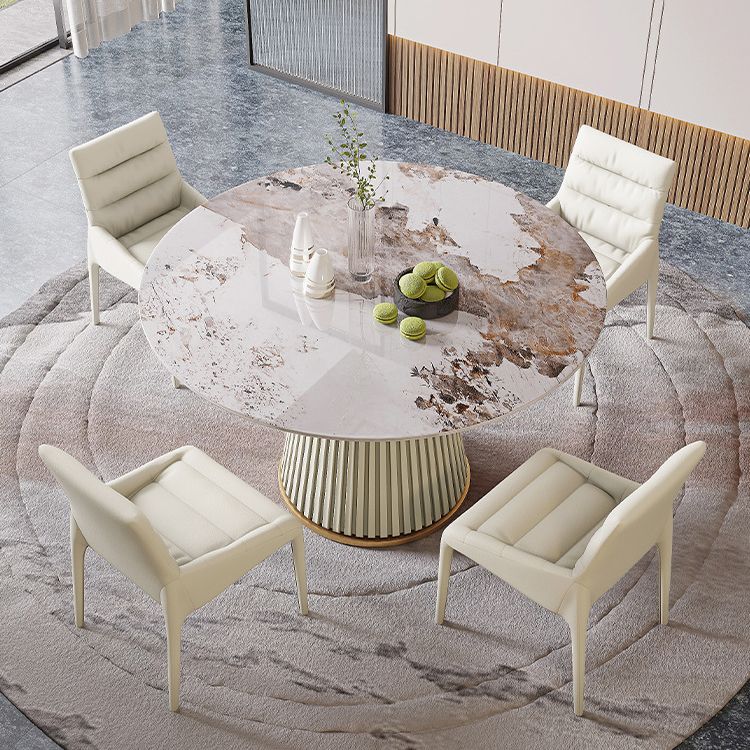 Glam Sintered Stone Dining Set 1/4/5/7 Pieces Dining Set for Dining Areas