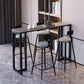 Industrial Black Iron Bar Dining Table with Grey Stone Rectangle Indoor Bistro Table Clearhalo 'Bar Furniture' 'Bar Tables' 'bar_tables' 'furn' 'furn_bar_tables' 'Furniture' 'furniture_bar_tables' 'Kitchen & Dining Furniture' 1200x1200_bf566916-85df-4963-94ce-98d2cee405a6