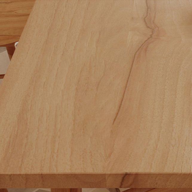 Simplicity Pine Solid Wood Dining Table Rectangular Table in Wood Color with Four-leg Clearhalo ' dining_table' 'Dining Tables & Seating' 'Dining Tables' 'furn' 'furn_dining_table' 'Furniture' 'furniture_dining_table' 'Kitchen & Dining Furniture' 'kitchen&dining_furn' 'kitchen' 'kitchen_dining_table' 1200x1200_bf5b81d1-8c81-4377-ae62-c643c5109d10