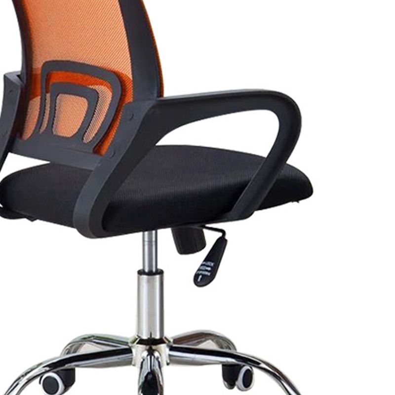 Mid-back Office Chair with Sponge Cushion Fixed Arm Metal Leg Desk Chair Clearhalo 'furn' 'furn_office_chair' 'Furniture' 'Office Chairs' 'Office Furniture' 'office_chair' 1200x1200_bf5c30cd-d87e-4ed5-8a4d-05d6de8b64bd