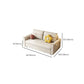 White Futon Sleeper Sofa Bed with Magazine Storage Convertible Sofas