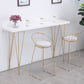 Rechteckiger Bartisch im Glam-Stil, Bartisch aus Holz mit 4 Beinen