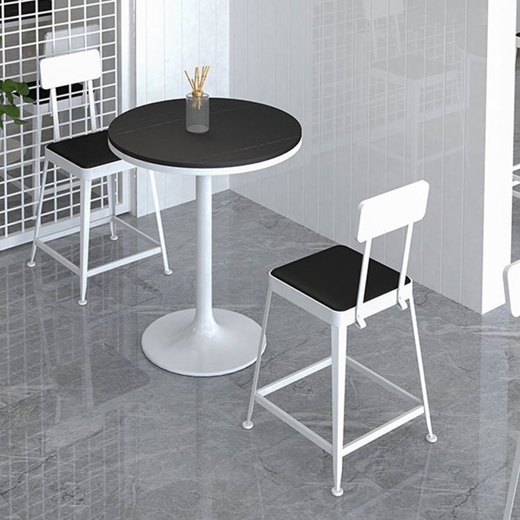 Contemporary Round Bar Dining Table Indoor Pedestal Bar Height Table 42-Inch Top Clearhalo 'Bar Furniture' 'Bar Tables' 'bar_tables' 'furn' 'furn_bar_tables' 'Furniture' 'furniture_bar_tables' 'Kitchen & Dining Furniture' 'kitchen&dining_furn' 'kitchen' 1200x1200_bf6632b4-248c-41ef-8154-cd3aead432e4