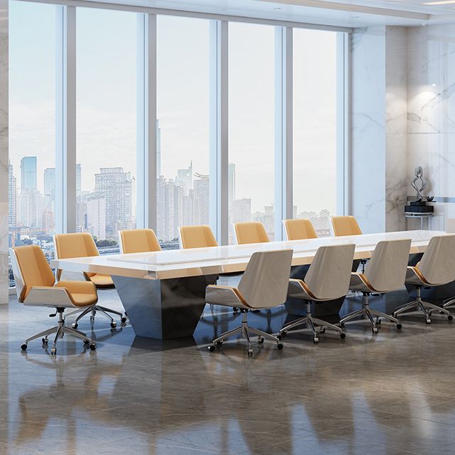 Mid Back Conference Chair Contemporary Faux Leather Armless Chair Clearhalo 'furn' 'furn_office_chair' 'Furniture' 'furniture_office_chair' 'Office Chairs' 'Office Furniture' 'office_chair' 1200x1200_bf668f5c-e23b-4a84-ab03-461d0c73f430