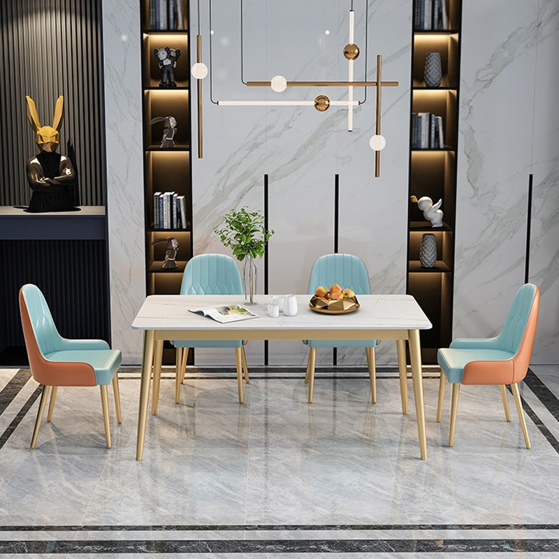 Minimalist Design 1/2/5/7 Rectangular Dining Room Table with Upholstered Chairs Clearhalo 'Dining Room Sets' 'Dining Tables & Seating' 'dining_room_set' 'furn' 'furn_dining_room_set' 'Furniture' 'furniture_dining_room_set' 'Kitchen & Dining Furniture' 'kitchen&dining_furn' 'kitchen' 1200x1200_bf66d447-3f5d-4c89-8354-1bec9d86cc48