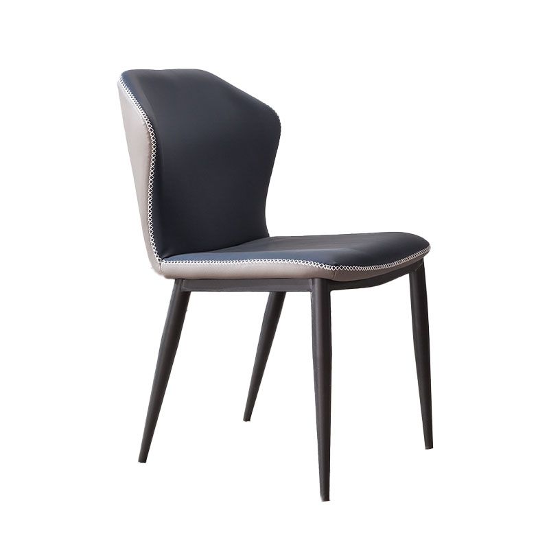 Industrial Style Wingback Armless Dining Chair PU Leather Dining Chairs Clearhalo 'Dining Chairs' 'Dining Tables & Seating' 'dining_chair' 'furn' 'furn_dining_chair' 'Furniture' 'furniture_dining_chair' 'Kitchen & Dining Furniture' 1200x1200_bf677894-e9e1-436c-bf54-a7640b9a15a5