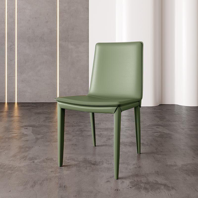 Sedia da pranzo in pelle sedia imbottita parsons per sala da pranzo