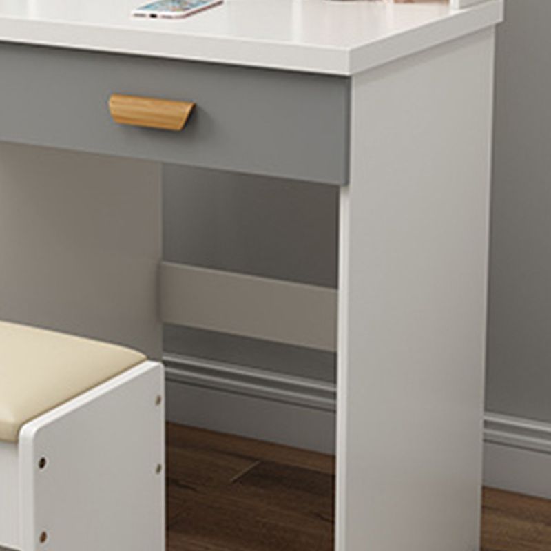 Houten ijdelheid tafel met 1 opberglade make -uptafel met spiegel