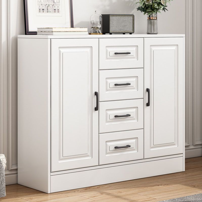 Commode en bois manufacturé avec coffre de rangement contemporain de 13,65 pouces de largeur