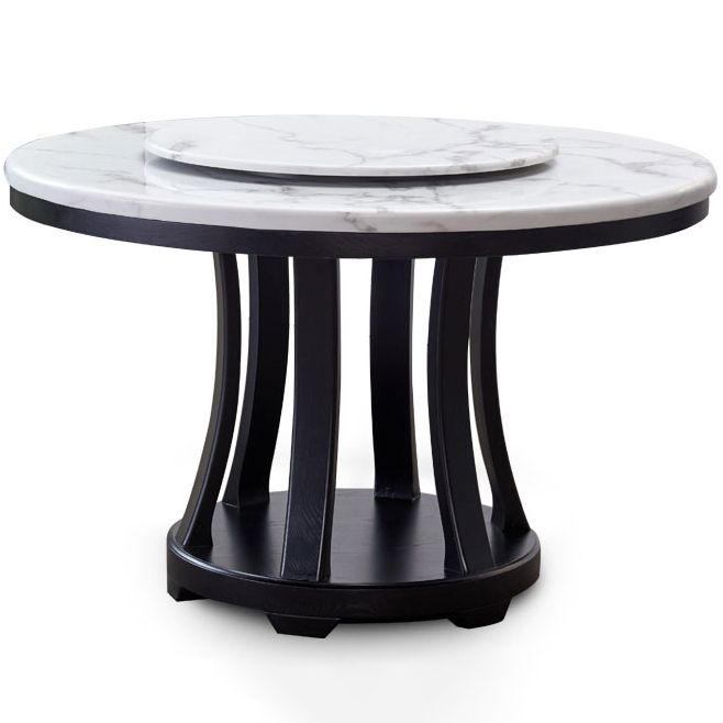 Modern White Standard Dining Table Round Marble Dining Table with Pedestal Base Clearhalo ' dining_table' 'Dining Tables & Seating' 'Dining Tables' 'furn' 'furn_dining_table' 'Furniture' 'furniture_dining_table' 'Kitchen & Dining Furniture' 'kitchen&dining_furn' 'kitchen' 'kitchen_dining_table' 1200x1200_bf6a3e8e-2c6b-4821-8846-5e1140f3c198