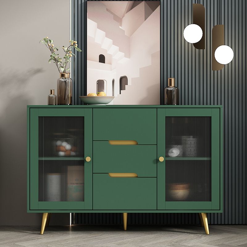Sideboard in legno ingegnerizzato moderno con porte e cassetti per sala da pranzo